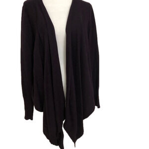CAbi Plum Drape Front Cardigan